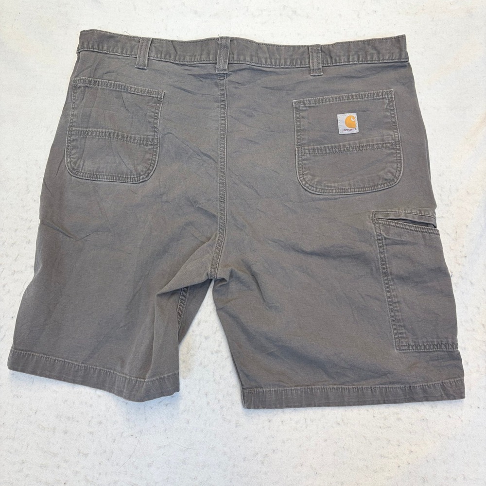 Carhartt Rugged Flex Canvas Cargo Shorts Mens 44 Gray Relaxed Fit 102514-039